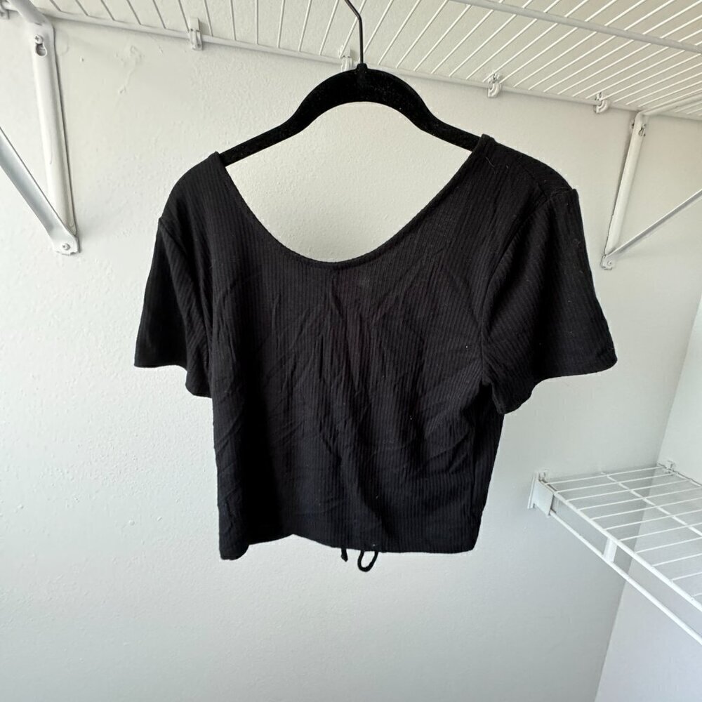 Wild Fable Drawstring Front Crop Top - Picture 2 of 2